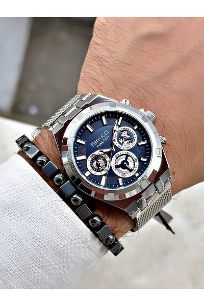 Ferrucci Men's Wristwatch FCF.03290FH.03 - Wicker Cord Function