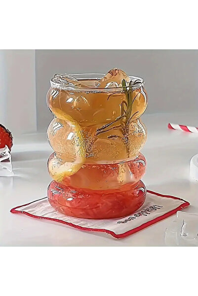 hediyeofisi Heat Resistant Borosilicate Glass Strip Shaped Cup| Coffee And Presentation Cup