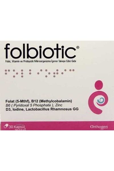 Orthogen Folbiotic Folic Acid - 30 Capsules
