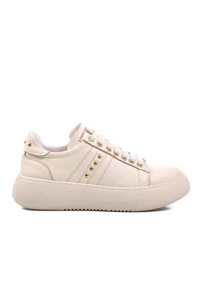 AYAKMOD Pantofi albi de damă casual - K8590