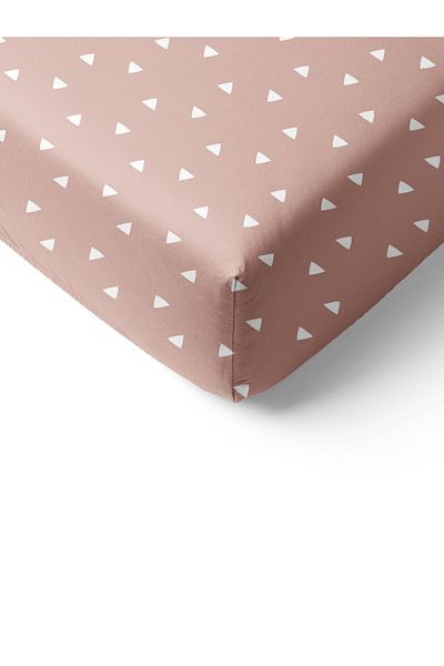 Evmila Triangle Patterned Printed Single Elastic Sheet Set