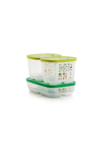Tupperware طقم حاوية تخزين ثلاجة سيرا مكون من 3 قطع (1 قطعة أفقي 2 قطعة عمودي...