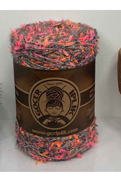 göçer Γκρι Μόρερ και Μπουκλέτ - Πολύχρωμο Σχέδιο Χαπαρίβε με Ασημί Αποχρώσεις, 500 γρ.