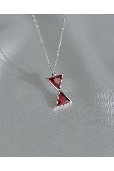 AŞIK ACCESSORIES Black Widow Kum Saati Kolye - 925 Ayar Gümüş