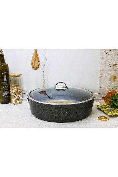 Evita Bio Granite 40 Cm Flat Pot
