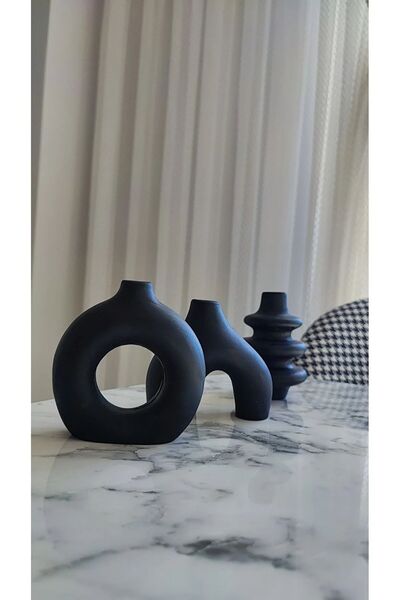 OBLİVİON طقم مزهرية خرسانية وأصيص زهور مكون من 3 قطع على الطراز الاسكندنافي -...