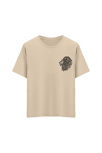 DAXİS Sportwear Company Unisex Oversize Crew Neck Printed T-Shirt