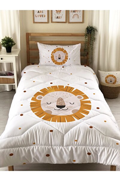 Evmila Aslan Desenli Kapitone Yorgan,dekoratif Yatak Örtüsü