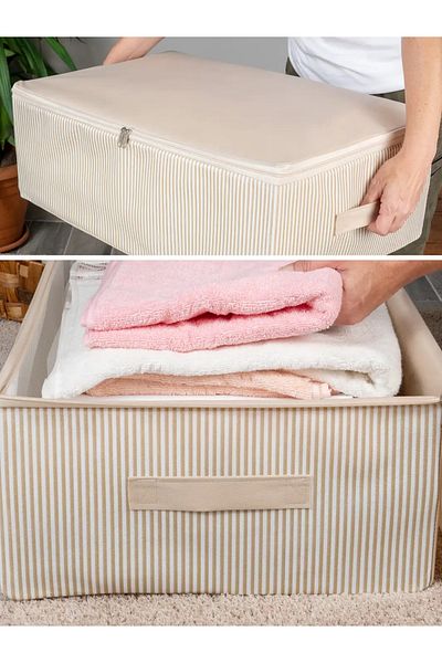 AYHANHOME Βαλίτσα κάτω από το κρεβάτι Mega Size 2 τεμαχίων - Organizer ντουλάπας, αποθήκευση και οργάνωση αποθεμάτων 75x40x20