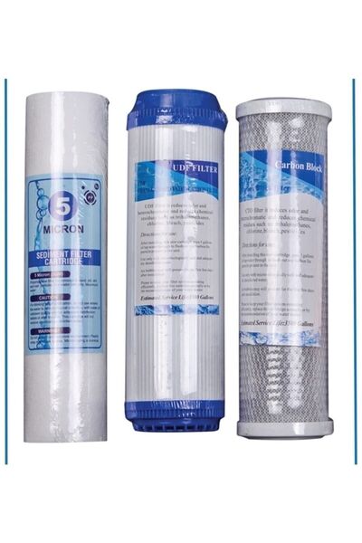 PROLİTE STORE Su Arıtma Açık Kasa Su Arıtma Cihazı 3'lü Filtre 6 Aylık Set
