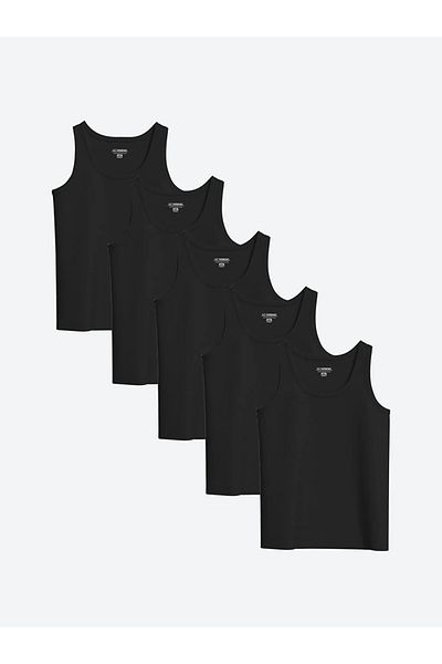 LC Waikiki LCW Kids - 5-Piece Crew Neck Basic Boys' Tank Top