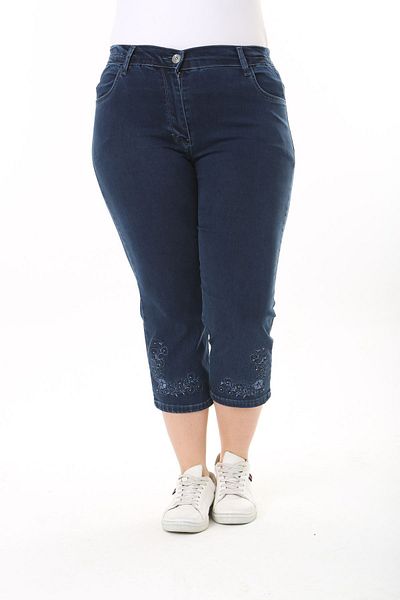 EYLÜL BUTİK Women's Elastic Waist Capri