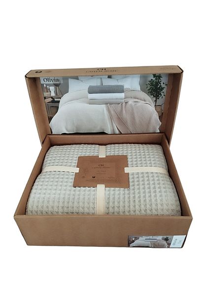 Capital Home Double Pique - 100% Cotton Stone