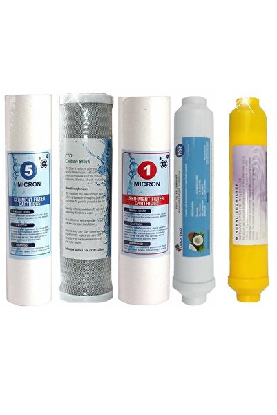 AQUA BELLA Reverse Osmosis Tüm Açık Su Arıtma Cihazı Yıllık Bakım Seti Minera...