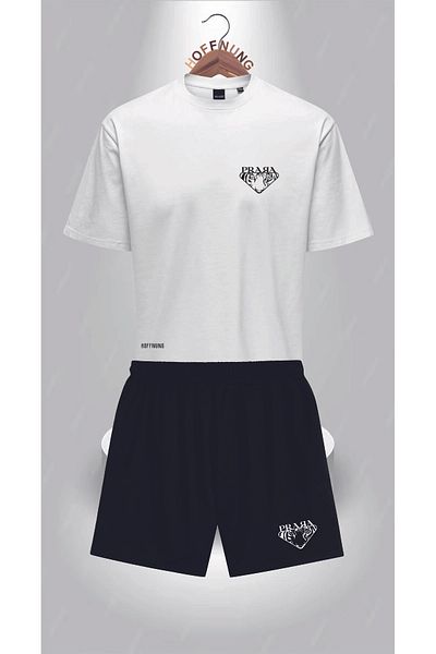 HOFFNUNG Full Short T-Shirt Shorts Prara Printed Set