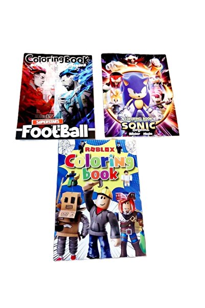 şahane parti Boy's Painting Set 3 Books of 3 (Painting, Sticker, Back Cover M...