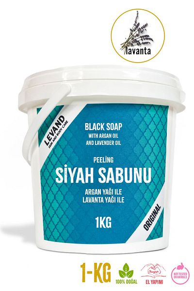 Levand Peeling Black Soap Lavender 1Kg
