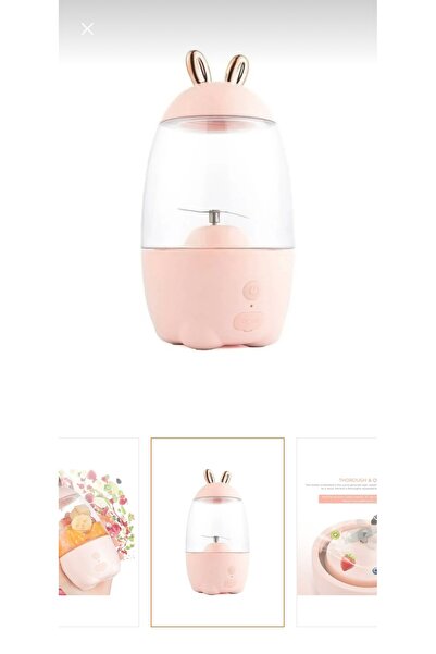 Melis Tansu Şarj Edilebilir Taşınabilir Tavşan Usb Bardak Meyve Sıkacağı Blender Mikser Bardak