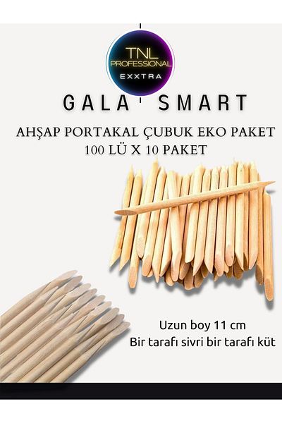 tnl professional Wooden Orange Stick Meat Push Stick Sterile Meat Pusher Dry Manicure Pedicure 100pcs X 10 Pack