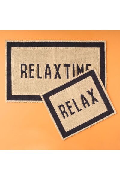 Bella Maison طقم سجادة ريلاكس أبيض (60x100 - 50x60 سم)