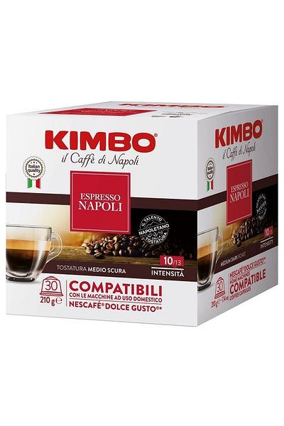 Kimbo Napoli Dolce Gusto Compatible Capsule Coffee in Box of 30