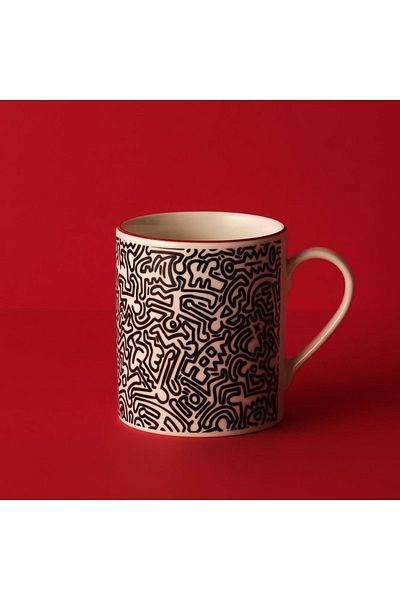 Bella Maison Keith Haring Cartoon Porcelain Mug Black (390 Cc)