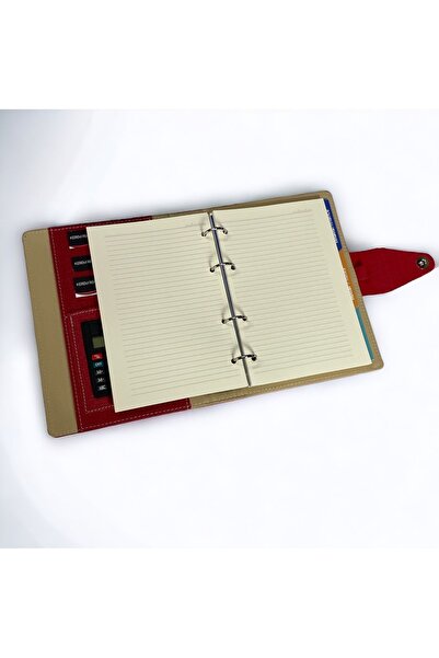 Kerem ofis Thermo Leather Calculator - My Timeless Undated Agenda with Special Magnetic Lock