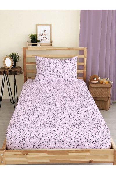 Evmila Modern Patterned Printed Single Elastic Sheet Set