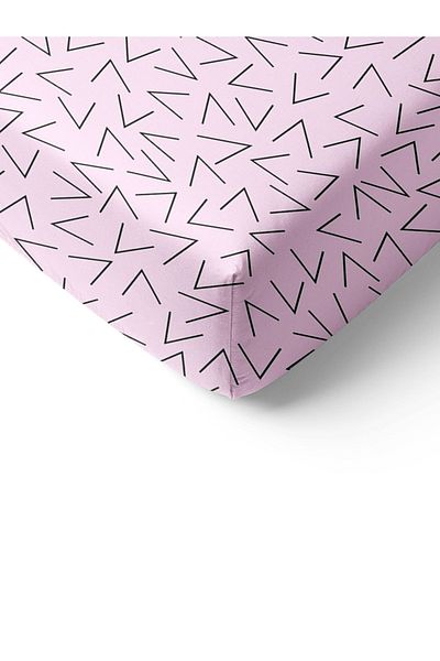 Evmila Modern Patterned Printed Single Elastic Sheet Set