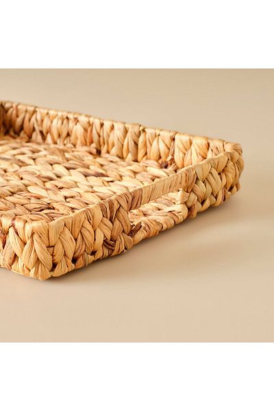 Bella Maison Maite Natural Straw Tray - Rectangular (41x33 cm)
