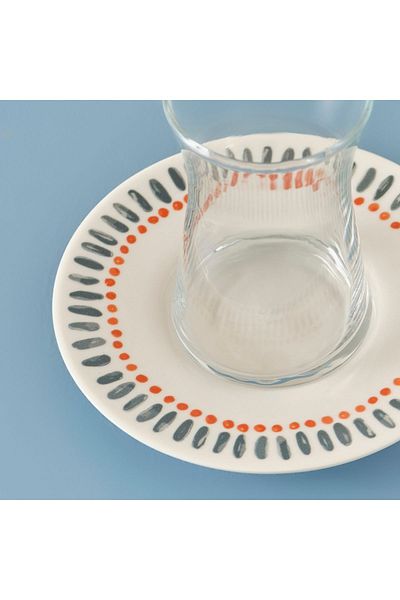 Bella Maison Marine Porcelain Set of 6 Blue Tea Cups - 170 Cc