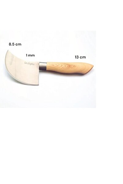 abnturk 21 CM UZUNLUĞUNDA AHŞAP SAPLI PASLANMAZ BÖREK  DOĞRAMA BIÇAĞI