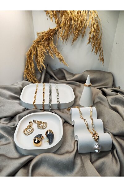 Minima Art Studio Decorative Jewelry Organizer Jewelry Product Shooting Stand Decorative Plate Set