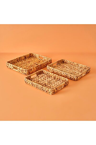 Bella Maison Maite Natural Straw Tray - Rectangular (37x29 cm)