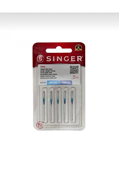 SİNGER 2026 Kot Dikiş Iğnesi 5 Adet (paket)