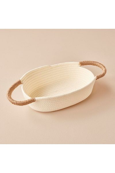 Bella Maison Montana Ivory Basket White (20X29X8 cm)