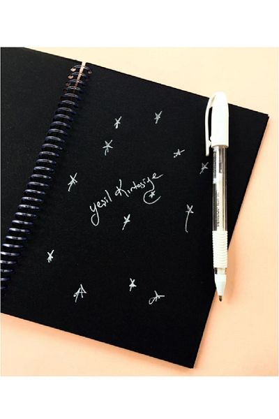 YEŞİL KIRTASİYE Black Page Notebook