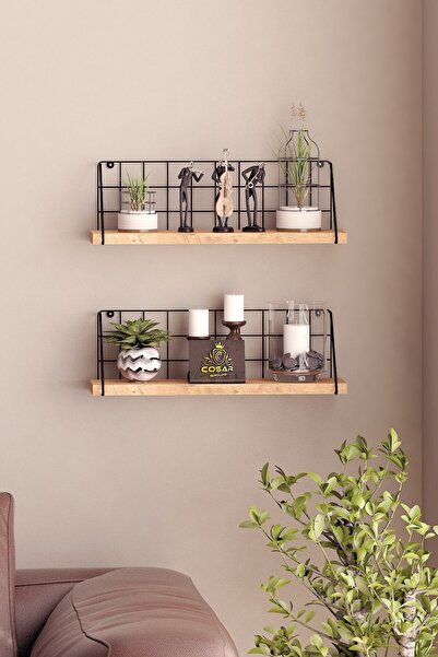 Cosargroup Modern Ege Duvar Rafı Metal Duvar Rafı Metal Mutfak Banyo Rafı 1 ADET