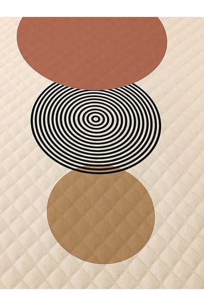 Evmila Αφηρημένο μοτίβο διπλό τυπωμένο πικέ (200x220 cm)
