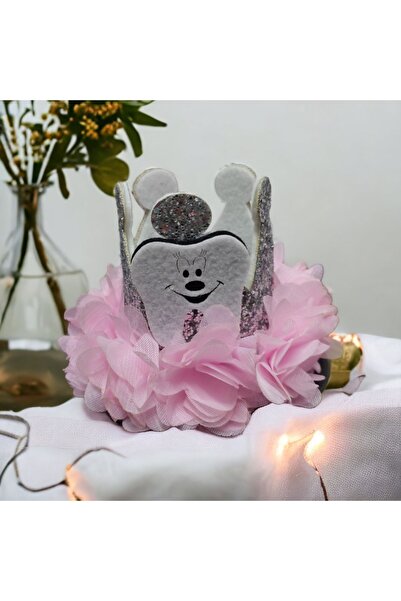 damlakids Dış buğdayı parti bandana Taci gümüş/ pembe 1 yas doğum günü