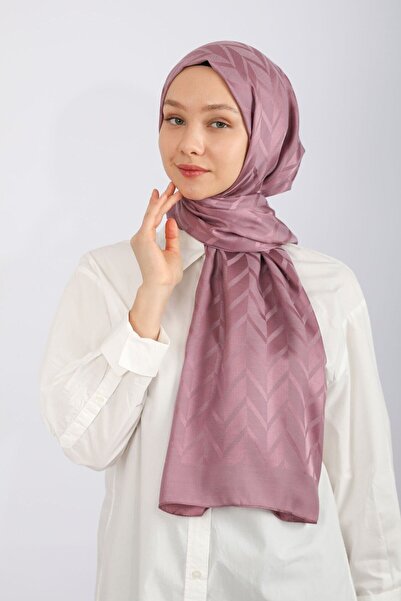 hijabchi Jacquard mătăsos importat Zigzag - K.Lila