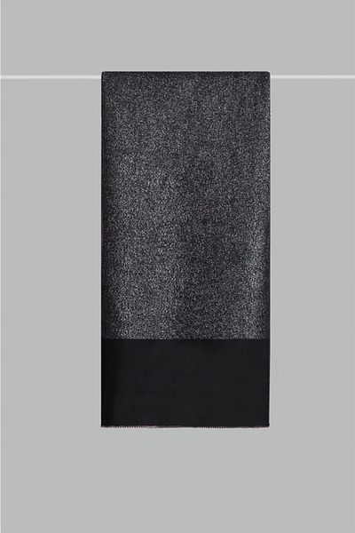 ARMANDA Evening Dress Shawl with Stone Edge Black -grey