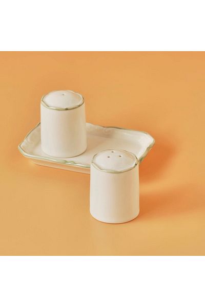 Bella Maison Julia Stoneware Salt Shaker Pepper Shaker Green