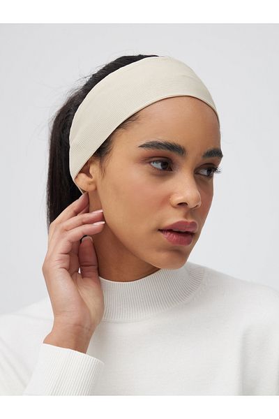 Femple Modest Κορδόνι Bamboo Bandana - Off White, Ριμπ