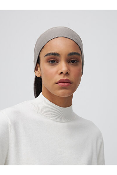 Femple Modest Silver Colored Bamboo Corded Bandana - Ribbed Design