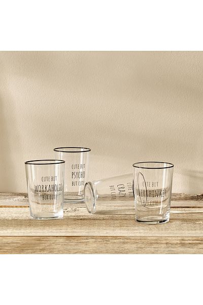 Bella Maison Cute Set of 4 Glasses Natural (510 Cc)