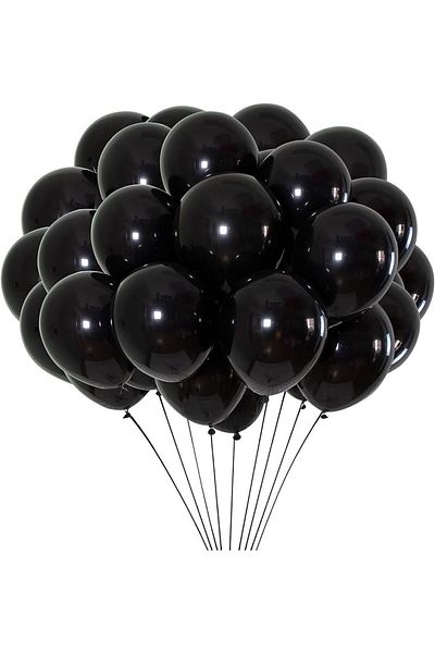 PartAntalya 30 Pieces of Black Balloon