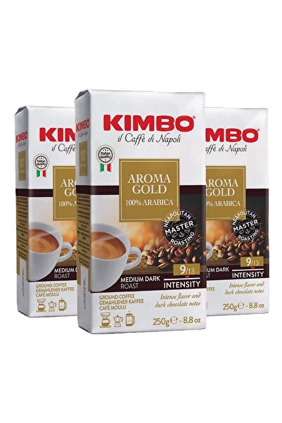 Kimbo Aroma Gold %100 Arabica Filtre Kahve (250 Gr) (3'lü Set)