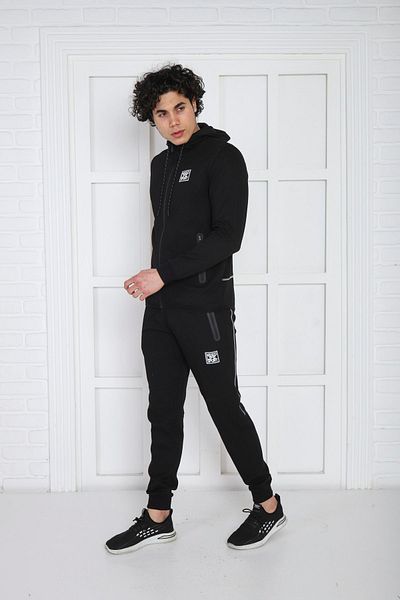 NEED LİFE Men's Hooded Slim Fit Cotton Tracksuit Set - Elastic Leg