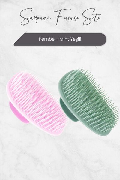 nascita Shampoo Brush Pink and Mint Green Set of 2